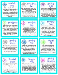 printable snowflake word cards for the classroom