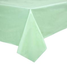 a light green tablecloth on a white background