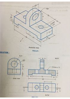 the diagram shows how to draw an object in two different ways, including a bench and table