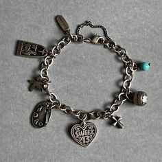 JAMES AVERY Sterling Silver Charm Bracelet Charm Bracelet James Avery, James Avery Theme Bracelet, James Avery Best Friend Charm, James Avery Fishermen Charm, James Avery Valentines Charms