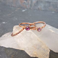 Sapphire Stacking Ring, Magenta, Purple/Pink, 14kt Rose Gold, Rose Cut, Conflict Free, Unique Sapphire, Stacking Ring (cr360) Rose Gold Stackable Rings With Pink Sapphire For Anniversary, Rose Gold Pink Sapphire Stackable Rings For Anniversary, Anniversary Rose Gold Stackable Rings With Pink Sapphire, Rose Gold Sapphire Ring With Bezel Setting As Gift, Rose Gold Ruby Ring With Bezel Setting For Gift, Rose Gold Stackable Rings With Bezel Setting For Gift, Rose Gold Ruby Ring With Bezel Setting As Gift, Gift Rose Gold Sapphire Ring With Bezel Setting, Hammered Rose Gold Stackable Rings As Gift