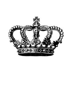 a drawing of a crown with pearls on it