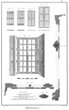 an open window with several different types of doors and windows on each side, including the top