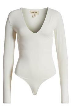 Every closet needs this sleek bodysuit made from soft, stretchy fabric designed for a skin-tight, contoured fit and styled with a V-neckline and long sleeves. V-neck Long sleeves 87% polyamide, 13% elastane Machine wash, line dry Imported Closet Needs, V Neck Bodysuit, Monaco, Accessories Design, Nordstrom Rack, Fabric Design, Tights, Sleek, Nordstrom