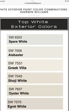 the top white paint colors for interior and exterior walls in this article, you can see different