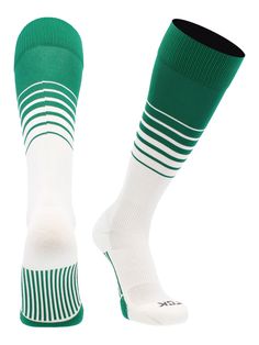 Elite Breaker Soccer Socks White Stretch Nylon Socks, White Stretch Sports Socks, White Stretch Socks For Sports, White Breathable Stretch Socks, White Stretch Breathable Socks, White Compression Knee-high Socks, Compression Knee-high Socks In White, Sporty White Knee-high Hosiery, Green Stretch Sports Socks