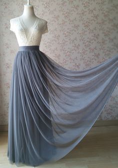 WEDDING TULLE SKIRT GRAY, High Waisted Tulle Skirts, Gray Tulle Skirt, Floor Length Bridesmaid Tulle Skirt, White Tulle Skirt, Plus Size, CUSTOM Available * We offer 5 skirt lengths, Please add the skirt length in the note for your order. Regular Maxi: 42 in Waist to Hem P... Cheap Formal Long Skirt, Skirt For Wedding Guest Plus, Luxury Tulle Maxi Skirt For Wedding, Cheap Summer Wedding Skirt, Luxury Floor-length Wedding Skirt, Tulle Skirt Floor Length, Tulle Skirt With Leaves, Wedding High Waisted Skirt, Luxury Tulle Skirt For Wedding