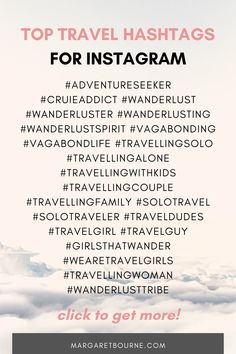 the top travel hashs for instagram