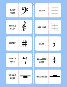 an image of music symbols and their meanings