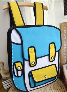 Dimensions:  Height:47 cm  Width:37 cm  Thickness:14 cm Puppy Backpack, Kawaii Bag, Fashion Kawaii, Cartoon Backpack, Backpack Fashion, 3d Cartoon, Cute Bags, Japan Fashion, Harajuku Fashion