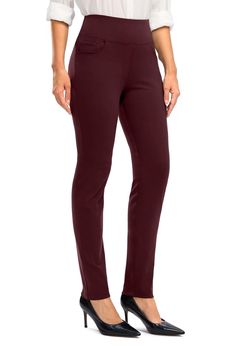 PRICES MAY VARY. 87% Polyamide, 13% Elastane Pull On closure 4 Inseam Lengths: These womens dress pants feature with 4 inseam lengths: 25"/27"/29"/31". For reference: PETITE-25" inseam fits women 5'1"-5'3"/ REGULAR-27" inseam fits women 5'4"-5'7"/ TALL-29" inseam fits women 5'8"-5'10"/ EXTRA TALL-31" inseam fits women 6'and above. To help you choose the length that best suits you, please check the picture of measuring the inseam in product description. Comfy Work Pants: Perfect amount of stretch High Waist Dress Pants, Work Pants For Women, Casual Work Pants, High Waisted Dress Pants, Work Pants Women, Business Casual Work, Safety Clothing, Fitted Dress Pants, Fits Women