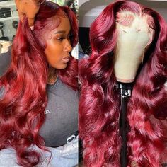 Pelo Color Borgoña, Wine Red Hair, Brazilian Hair Wigs, Affordable Wigs, Hair Color Burgundy, Virgin Hair Wigs, 100 Human Hair Wigs