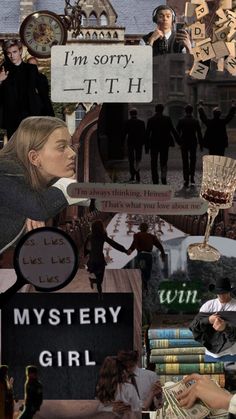 collage of images with people, books and signs in the middle one has words written on it