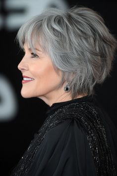 15. Choppy Gray Bob with Curtain Bangs (Short Hairstyles For Older Women With Glasses) - Short Layered Bob Hairstyles For Older Women Choppy Layered Bob, Bob With Curtain Bangs, Gray Bob, Short Layered Bob, Short Hairstyles Over 50, Short Spiky Haircuts, Older Women's Hairstyles, Short Layered Bob Hairstyles, Long White Hair