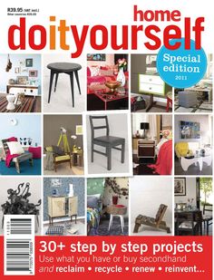 the cover of home do it yourself magazine, with pictures of furniture and accessories on display