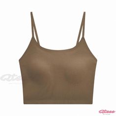 Qteee - Convertible Bra with Built-in Padded Camisole: A Versatile Layering Essential Seamless Solid Camisole, Seamless Versatile Camisole, Seamless Casual Camisole, Casual Solid Seamless Camisole, Casual Solid Camisole With Seamless Construction, Casual Bra Friendly Tops, Casual Brown Tops With Built-in Bra, Casual Tops With Seamless Design And Tank Straps, Casual Seamless Camisole Crop Top