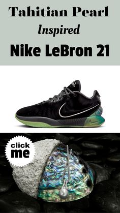 a pair of shoes with the words nike pearl inspired nike leron 21 on them