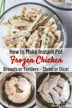 Instant Pot Frozen Chicken Breast, Pressure Cook Frozen Chicken, Chicken In An Instant Pot, Instant Pot Frozen Chicken, Cook Frozen Chicken, Freezing Cooked Chicken, Chicken In The Instant Pot, Cooking Frozen Chicken Breast, Chicken Breast Tenderloins