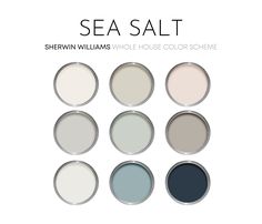 the sea salt color scheme for sherylin williams's whole - house color scheme