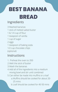 the best banana bread recipe with instructions on how to make it in minutes or less