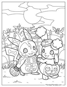 Halloween Coulering Pages, Halloween Kid Coloring Pages, Anime Halloween Coloring Pages, Cute Pokemon Coloring Pages, Free Printable Halloween Coloring Pages For Adults, Middle School Coloring Pages, Witchy Coloring Pages Free Printable, Detailed Coloring Pages For Grown Ups