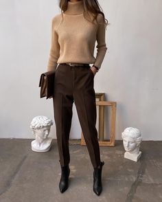 concept+knitwear Elegantes Outfit Damen, Fall Clothes, Looks Chic, Autumn Outfit