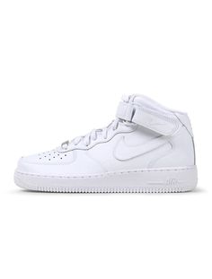 NIKE AIR FORCE 1 MID '07  WHITE/WHITE NIKE White Nike Classic High-top Sneakers, Classic White Nike High-top Sneakers, Classic White Nike Air Force 1 For Streetwear, White Nike Air Force 1 High-top, Classic White High-top Nike Air Force 1, White Nike Air Force 1 Mid-top, White Mid-top Nike Air Force 1, White Mid-top Nike Air Force 1 For Streetwear, Nike Air Force 1 Mid-top Synthetic For Streetwear