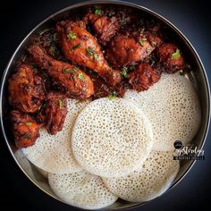 chicken wings and rota bread on a plate