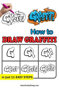 how to draw graffiti in just 11 easy steps with step by step instructions for kids