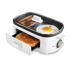 the toaster has an egg in it