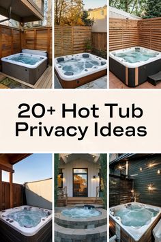 20+ Hot Tub Privacy Ideas Outdoor Privacy Ideas, Hot Tub Privacy Ideas, Hot Tub Decorating, Farmhouse Garden Ideas, Hot Tub Deck Design, Small Hot Tub, Serene Backyard, Hot Tub Privacy, Hot Tub Area