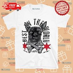 Celebrate the beloved companion of wrestling icon CM Punk with the Larry the Best Boy In The World Shirt. This charming design features an adorable graphic of Larry, showcasing the special bond between pets and their owners. Crafted from soft, comfortable fabric, it’s perfect for casual outings, dog parks, or just lounging at home. Ideal for wrestling fans and dog lovers alike, this shirt serves as a delightful tribute to furry friends everywhere. Wear it proudly to connect with fellow fans a... Dog Parks, Cm Punk, Free Hugs, High Quality T Shirts, Polo Shirts, Clothing Company, Family Shirts, Christmas Shirts, Custom Clothes