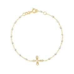 Elegant Cross Pendant Bracelet As A Gift, Elegant Yellow Gold Cross Rosary Bracelet, Elegant Yellow Gold Rosary Bracelet With Cross, Elegant White Cross Bracelets, Elegant White Cross Bracelet, Luxury Cross Jewelry With Single Cut Diamonds, Opal Bracelet, Vintage Diamond, Rocker