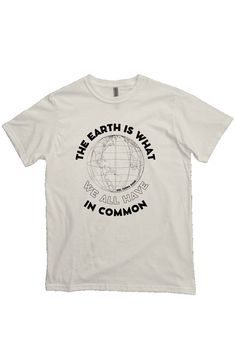 🌎The Earth is what we all have in common🌎 Help us celebrate Earth Day this year with our newest Organic T-Shirt made of 100% certified organic cotton and designed for those who care about the environment. Made in a factory that is committed to manufacturing quality products and providing a safe, and healthy, working environment for their employees. For every t-shirt that is purchased, a $5 donation will be made to one of our amazing eco-conscious charities on your behalf! Look good while helpi Charity Work Ideas, Eco Conscious, Charity Work, Organic Cotton Fabric, Biodegradable Products, Organic Cotton, Tshirt Designs, T Shirt