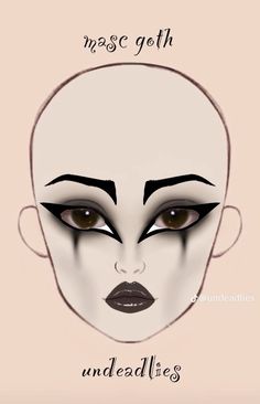 Masc Goth, Creative Eyeliner, Goth Eye Makeup, Corpse Paint, Dark Makeup Looks, Cute Eye Makeup, Makeup Face Charts, Rave Makeup, Horror Makeup