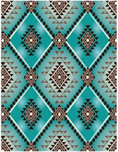 a blue and brown geometric pattern