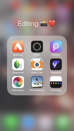 an iphone screen showing the icons for editing
