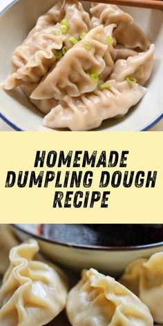 homemade dumpling dough recipe with chopsticks on the side