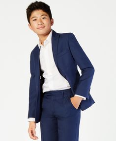 in stock Boys Party Outfit, Graduation Clothes, Homecoming 2022, Blue Slim Fit Suit, Hoco Inspo, Church Clothes, Dance Ideas, Boys Outfits