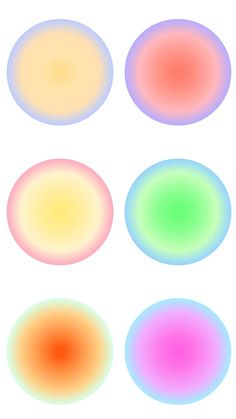 four different colored circles on a white background