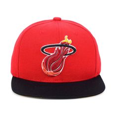 This NBA Mitchell & Ness snapback hat is perfect for Miami Heat fans. Featuring a timeless design, it's made with comfortable adjustable construction for a perfect fit. Show your team spirit with bold Miami Heat colors in a traditional style. 100% polyester Made in China Raised embroidery Snapback enclosure Officially licensed Hip Hop Style Adjustable Visor Hat, Adjustable Hip Hop Visor Hat, Adjustable Flat Bill Snapback Hat Hip Hop Style, Hip Hop Snapback Hat With Curved Brim, Hip Hop Style Adjustable Baseball Cap, Adjustable Hip Hop Style Baseball Cap, Adjustable Snapback Fitted Hat, Adjustable Curved Brim Hip Hop Snapback Hat, Adjustable Fit Snapback Hat For Streetwear