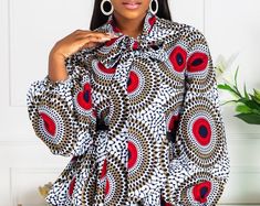 Charlie Ankara Peplum Top, African Print Top, Peplum Top, Ankara Top, Blouse - Etsy Blouse Peplum, Flare Blouse, Dashiki Dress