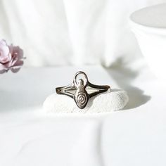 🌟 Embrace the divine with our exquisite sterling silver Goddess Ring, intricately designed with the powerful Spiral of Life at its heart. 🌀 This beautiful and lightweight ring is a stunning representation of the goddess and the eternal cycle of existence. 🌙 The Goddess Symbolism: Our ring celebrates the goddess, a symbol of femininity, strength, and fertility. 🌸 She embodies the nurturing and creative energy that flows through all living beings. 🌀 The Spiral of Life: Engraved in the center, Spiral Of Life, Goddess Ring, Goddess Symbol, Silver Goddess, Goddess Symbols, Pink Gift Box, Goddess Jewelry, The Goddess, Silver Band