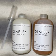 1- No.1 Olaplex Bond Multiplier 1- No.2 Olaplex Bond Perfector 1- 17.75oz. Olaplex Bond Multiplier No. 1 1- 17.75oz. Olaplex Bond Perfector No. 2 From Base Color To Balayage, Olaplex Multiplies Bonds Making Hair Stronger, Healthier, While Color Lasts Longer With More Vibrancy. You Will Notice Your Hair Being Softer, Shinier, Easier To Manage With Less Frizz For Weeks. Heat Damaged Hair, Dream Salon, Hair Repair Mask, Making Hair, Salon Services, Hair Repair, Strong Hair, Beauty Wellness, Blush Makeup