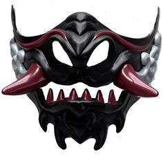 PRICES MAY VARY. Embrace the darkness: Unleash your inner Oni! with this awesome Japanese Oni Mask. Embody the spirit of the Oni and let your inner demon shine this Halloween. Transform your attire with a night of dark enchantment adorning this magnificent cosplay mask! Comes with an elastic backing for comfortable wear around the head. Approximately 7" x 6" fit adults and teens comfortably. Made of light-weight resin materials for comfortable wear Great for cosplay events, costume events, masqu Japanese Dragon Mask, Chinese Dragon Mask, Oni Demon Mask, Dragon Mouth, Teeth Mask, Demon Samurai, Chinese Mask, Japanese Hannya Mask, Dragon Half