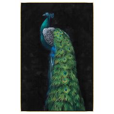 Peacock Framed - Accessories Artwork - High Fashion Home Home Wall Painting, Peacock Painting, Prints On Canvas, Realistic Paintings, Lithograph Print, High Fashion Home, Retro Modern, Featured Artist, Print On Canvas