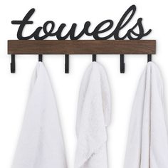 PRICES MAY VARY. Material: Towel racks made of paulownia wood and black metal hooks, rustic farmhouse style, simple and beautiful, add a unique charm to your bathroom, suitable for most home decor styles. Size: This bathroom organizer towel rack is easy to wall mounted on door, bathroom, bedroom and so on. Measures-16" L X 7.5" H​ for towels holder size, 2.6 inches between each towel hooks. Six towel hooks leave enough space between each hook for holding bath towels and robes for dry. Unique Des Farmhouse Bathroom Organizers, Farmhouse Simple, Wall Towel Racks, Hooks For Towels, Wall Mounted Towel Holder, Paulownia Wood, Towel Organization, How To Roll Towels, Hanger Storage