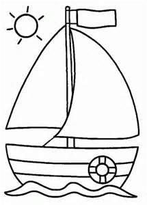 a boat with a flag on it floating in the water coloring pages, coloring books for kids