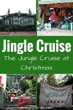 the jungle cruise at christmas is set up