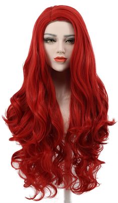 PRICES MAY VARY. 100% Brand New Adjustable Size: The maximum circumference approx 21~24inch/54~62cm(exist 1~2cm normal error), the size of wig cap is adjustable, which can fit different head size High Quality: 100% high-quality high-temperature synthetic fiber,which is very suitable for long term use Wig color may vary due to different monitor or lights Function: Perfect for Halloween wig, concerts, theme parties, weddings, dating, and any other occasion Red Hair Halloween, Pretty Red Hair, Ivy Costume, Poison Ivy Cosplay, Long Blonde Wig, Black Curly Wig, Good Quality Wigs, Poison Ivy Costumes, Hair Halloween